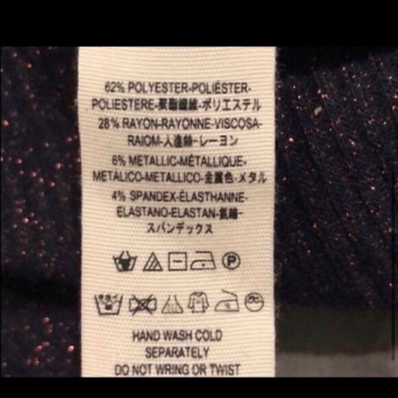 FREE PEOPLE NAVY SPARKLY CARDIGAN DUSTER S - Picture 4 of 5